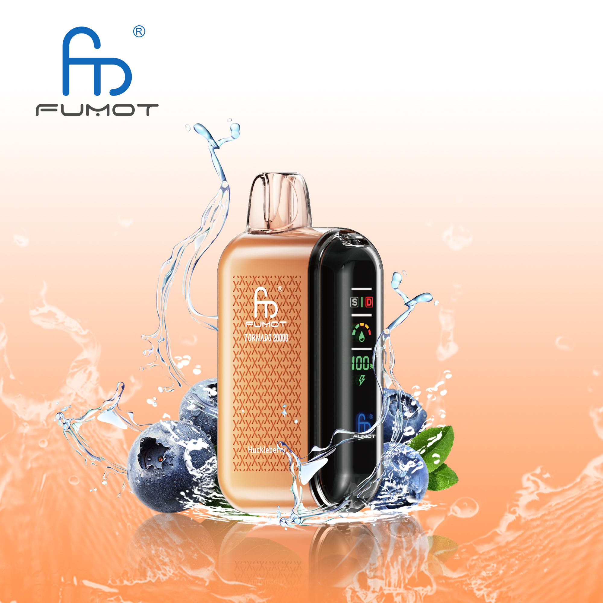 RANDM FUMOT Tornado 20000 Puffs LED Screen Display Adjustable Airflow Flavorful Disposable Vape - Vapo247