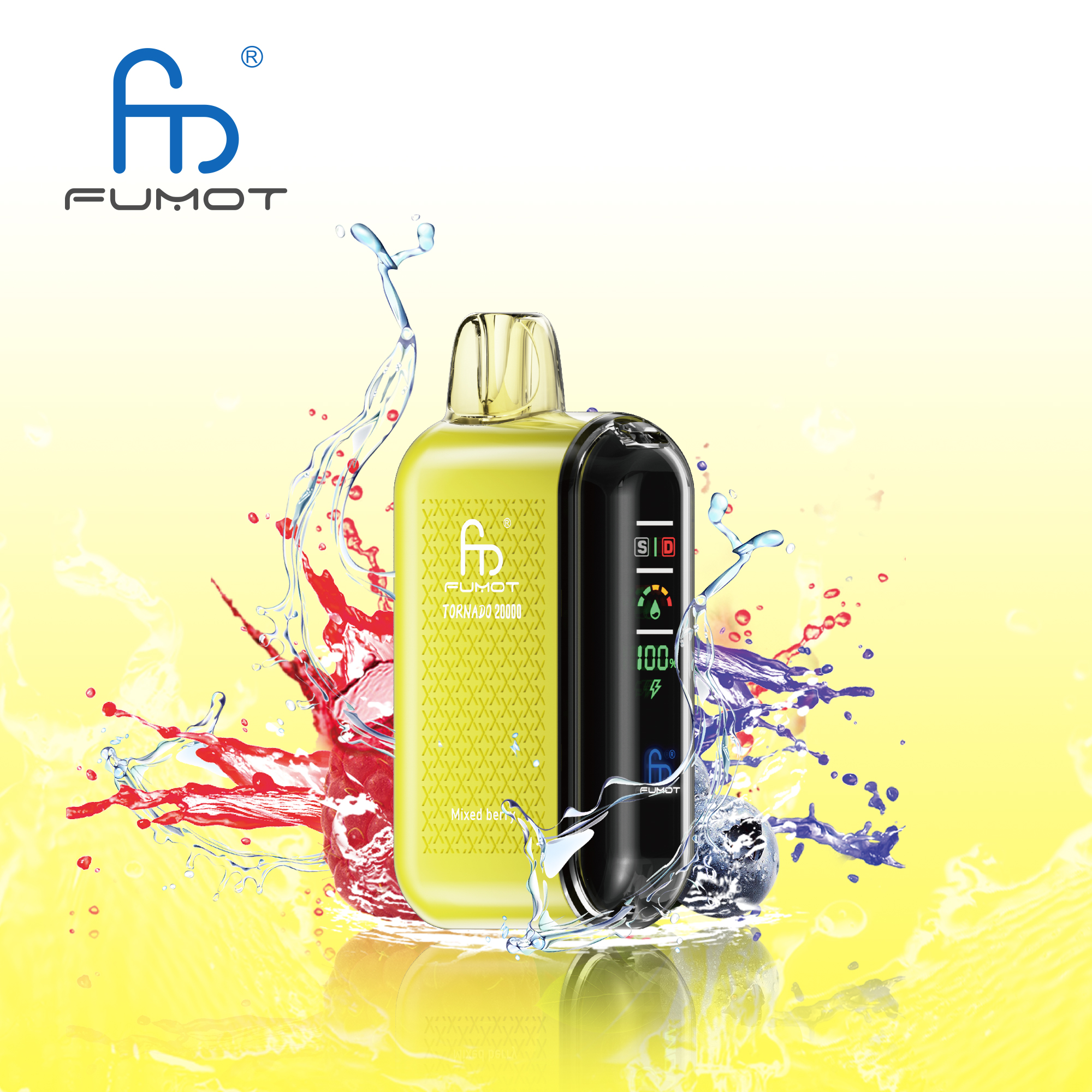 RANDM FUMOT Tornado 20000 Puffs LED Screen Display Adjustable Airflow Flavorful Disposable Vape - Vapo247