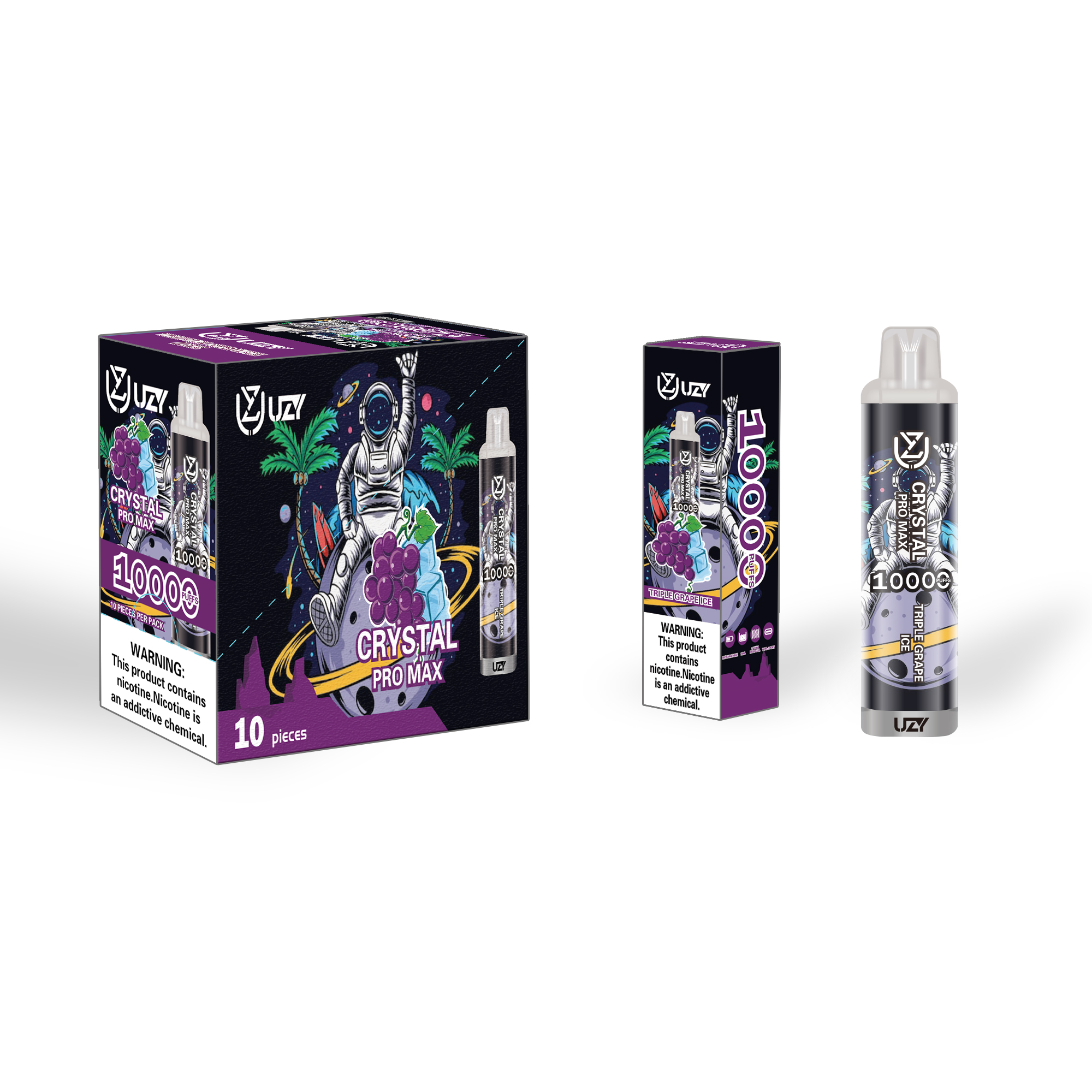 UZY Crystal Pro Max 10000 Puffs Rechargeable Disposable Vape - Vapo247