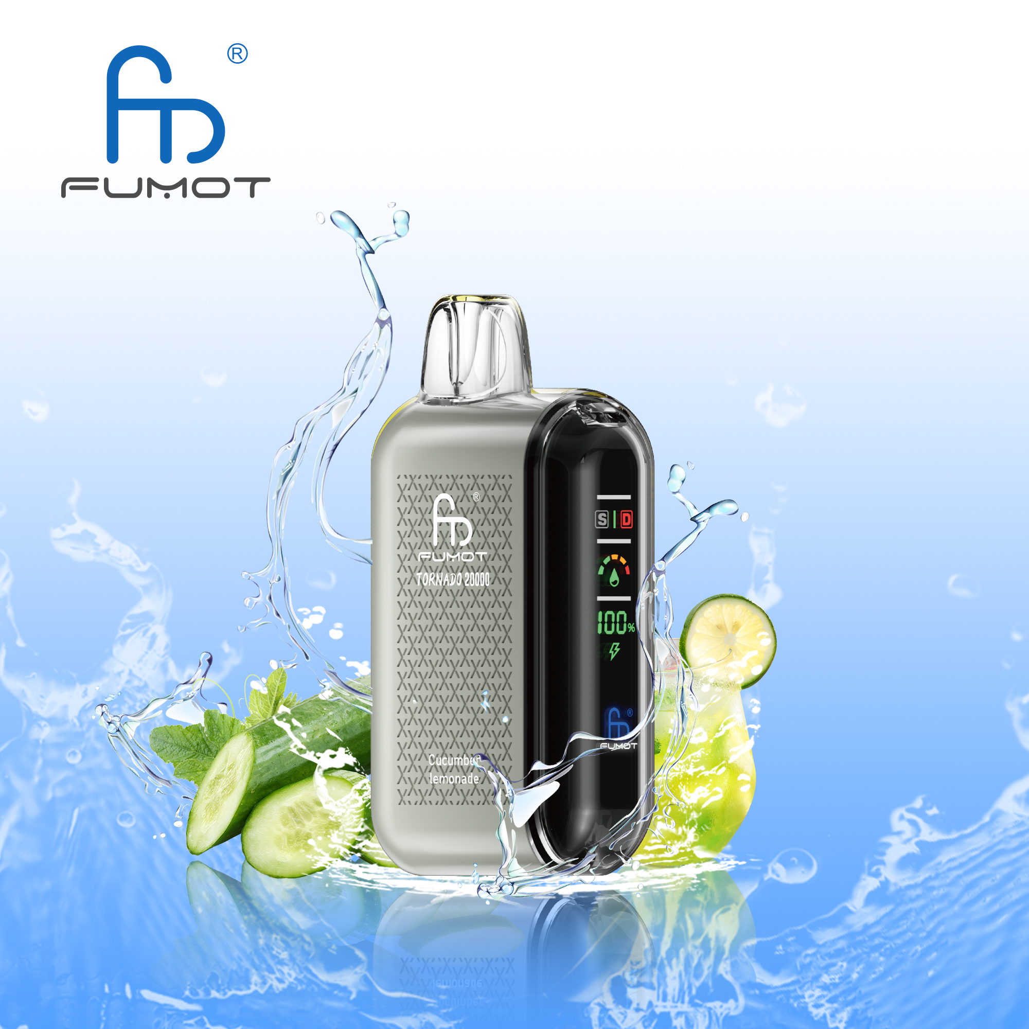 RANDM FUMOT Tornado 20000 Puffs LED Screen Display Adjustable Airflow Flavorful Disposable Vape - Vapo247
