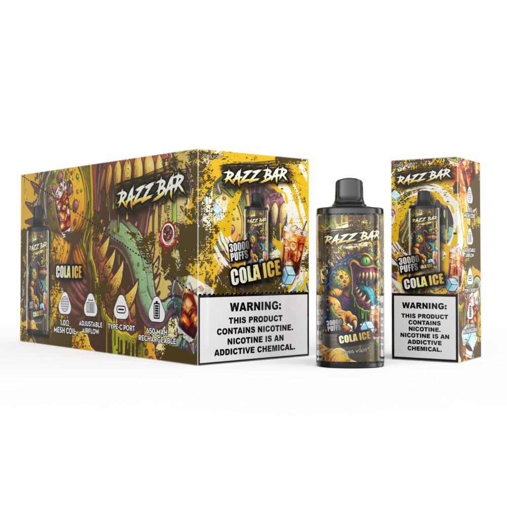Razz bar 30000 puffs Adjustable Airflow 1.0 Mesh Coil Disposable Vape - Vapo247