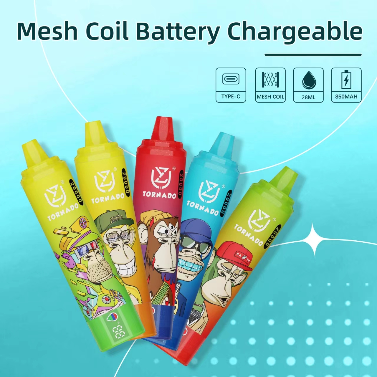 UZY TORNADO 20000 Puffs LED Screen Display 2% 5% Nicotine Disposable Vape Pen - Vapo247