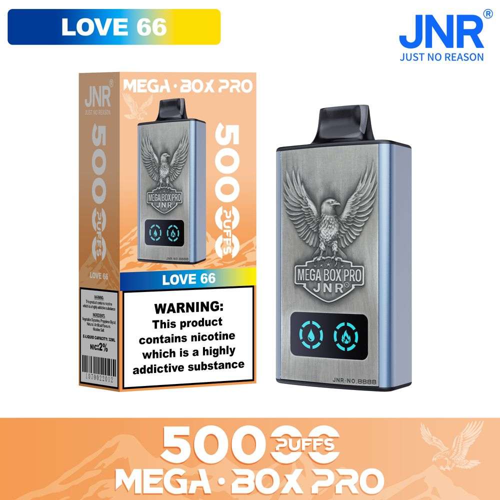 JNR MEGA BOX Pro 50000  Puffs  |  Authentic Disposable Vape |  Low Nicotine Bulk - Vapo247