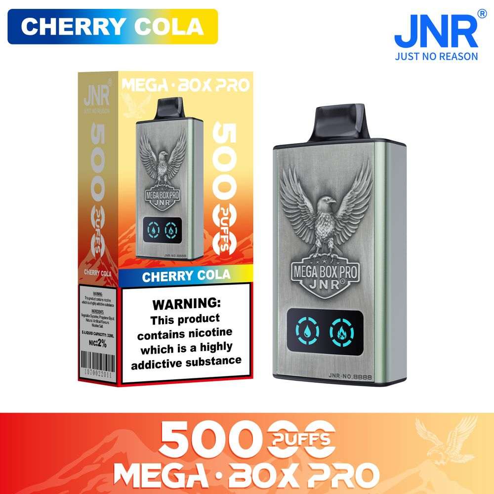 JNR MEGA BOX Pro 50000  Puffs  |  Authentic Disposable Vape |  Low Nicotine Bulk - Vapo247