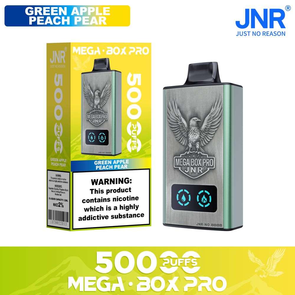 JNR MEGA BOX Pro 50000  Puffs  |  Authentic Disposable Vape |  Low Nicotine Bulk - Vapo247