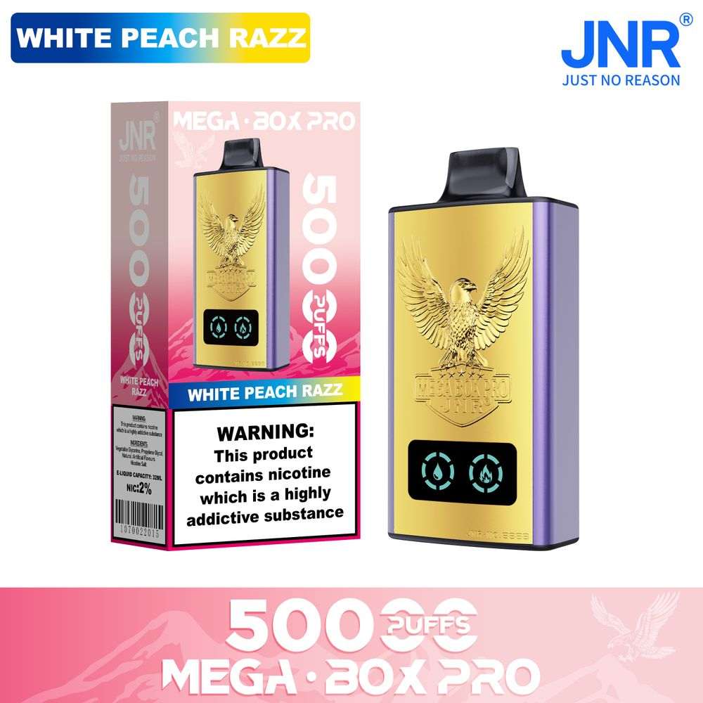 JNR MEGA BOX Pro 50000  Puffs  |  Authentic Disposable Vape |  Low Nicotine Bulk - Vapo247