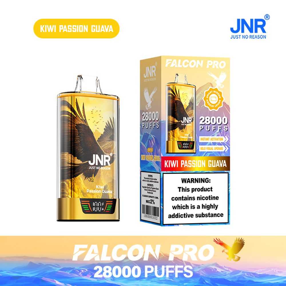 JNR FALCON PRO 28K Puffs | 30ml capacity | smart digital display - Vapo247