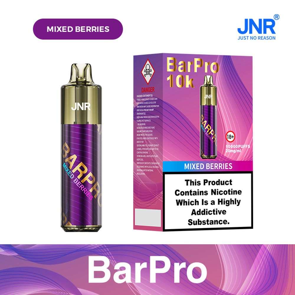 JNR Bar Pro 10000 Puffs Prefilled Pod Vape Kit Visual Liquid Disposable Vape - Vapo247