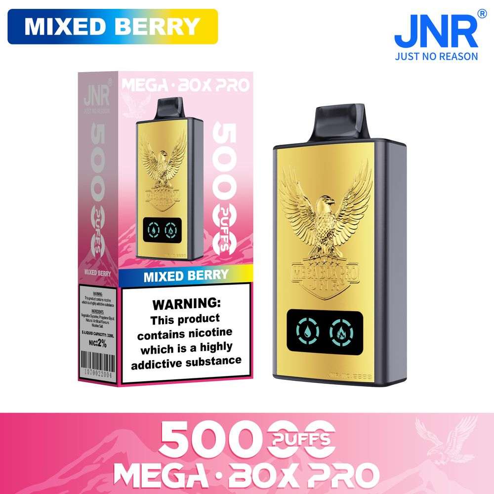 JNR MEGA BOX Pro 50000  Puffs  |  Authentic Disposable Vape |  Low Nicotine Bulk - Vapo247