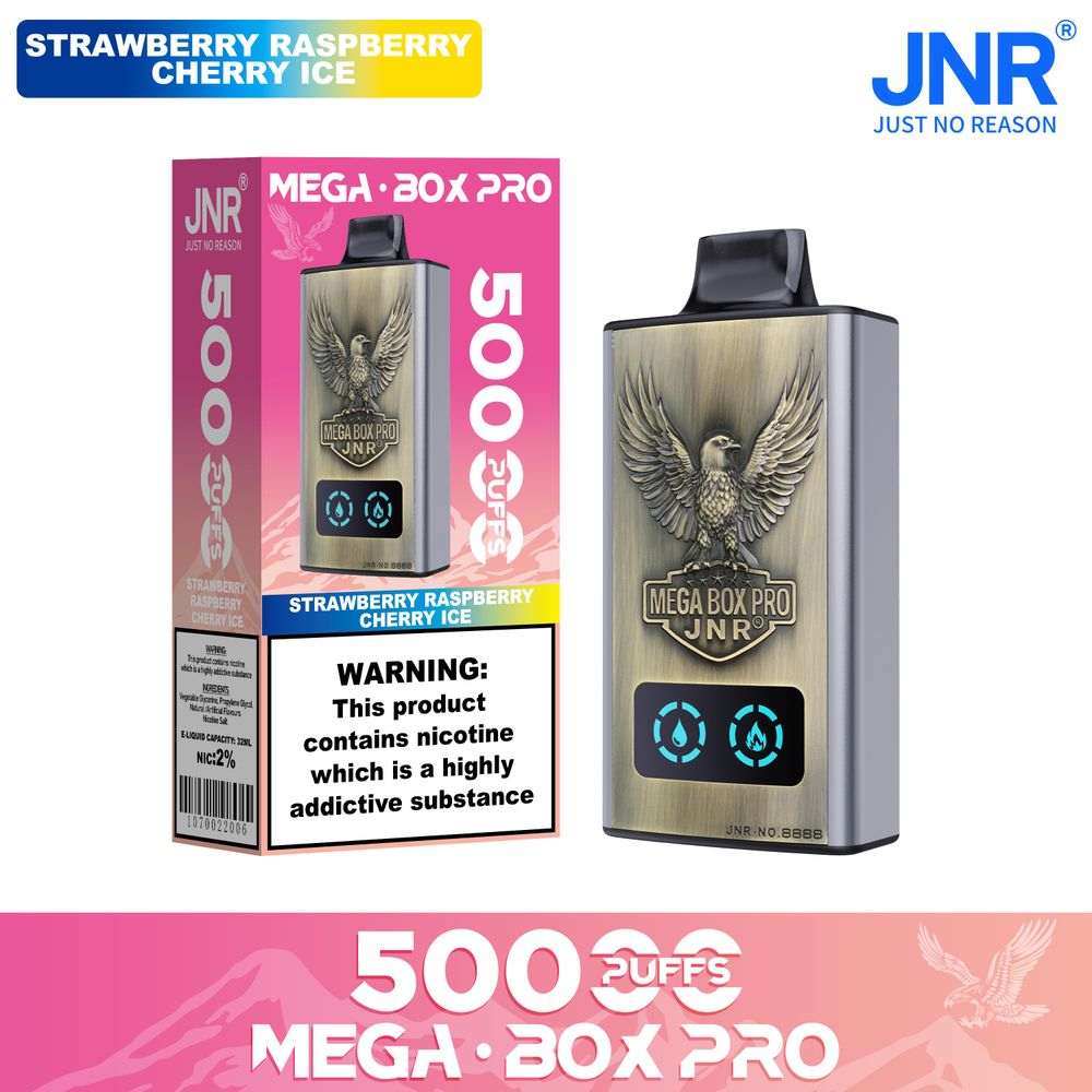 JNR MEGA BOX Pro 50000  Puffs  |  Authentic Disposable Vape |  Low Nicotine Bulk - Vapo247