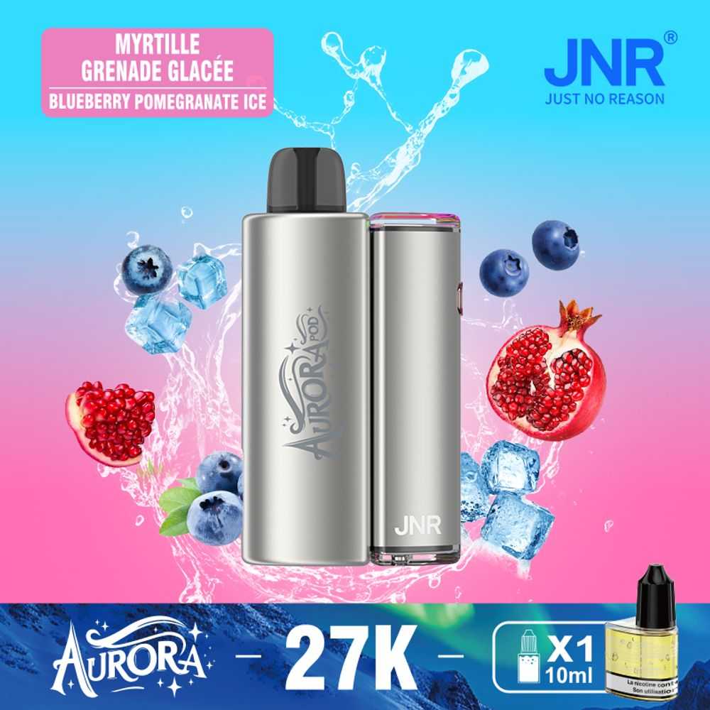 JNR AURORA 27000 Puffs Disposable Vape | 2ml E-liquid | Refillable | Digital Display | Colorful Breathing Light - Vapo247
