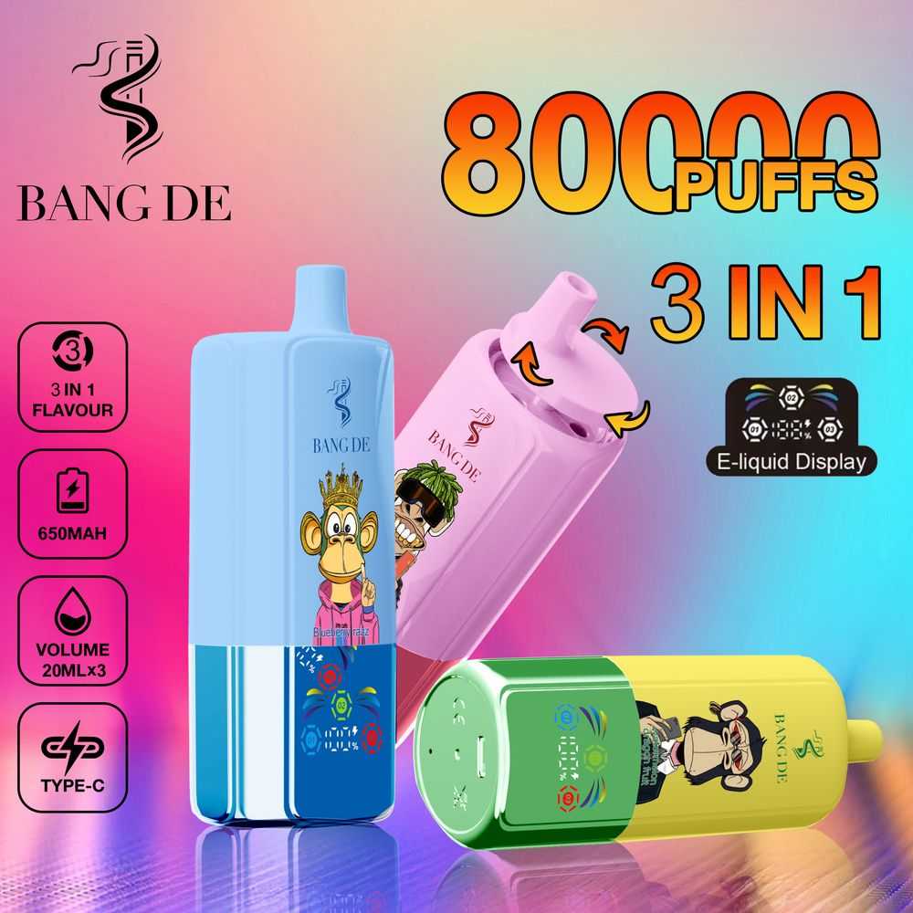 Bang DE 80000 | 3-in-1 | 80K puffs | triple flavor | bulk disposable vape - Vapo247