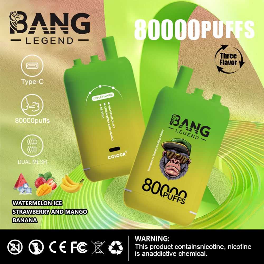 Bang Leader 80K Puffs | triple flavor | dual mesh | Type-C | rechargeable bulk disposable vape - Vapo247