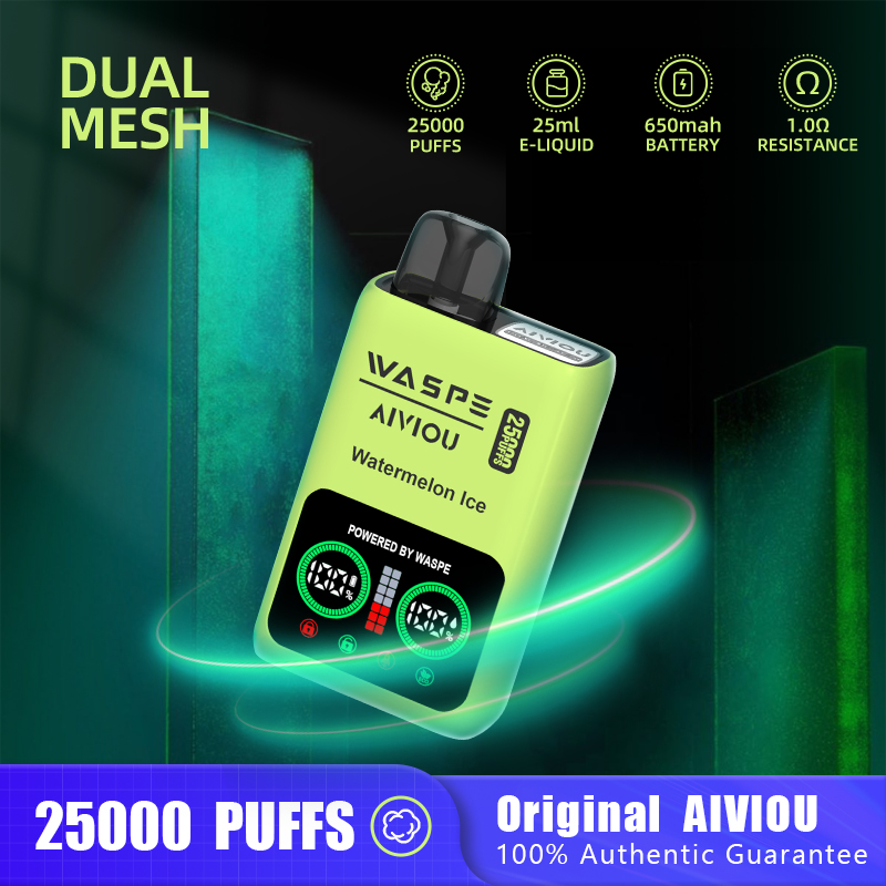 WASPE Aiviou 25000 PUFFS LED Screen Display Dual Mesh Coil Childproof Lock Disposable Vape - Vapo247