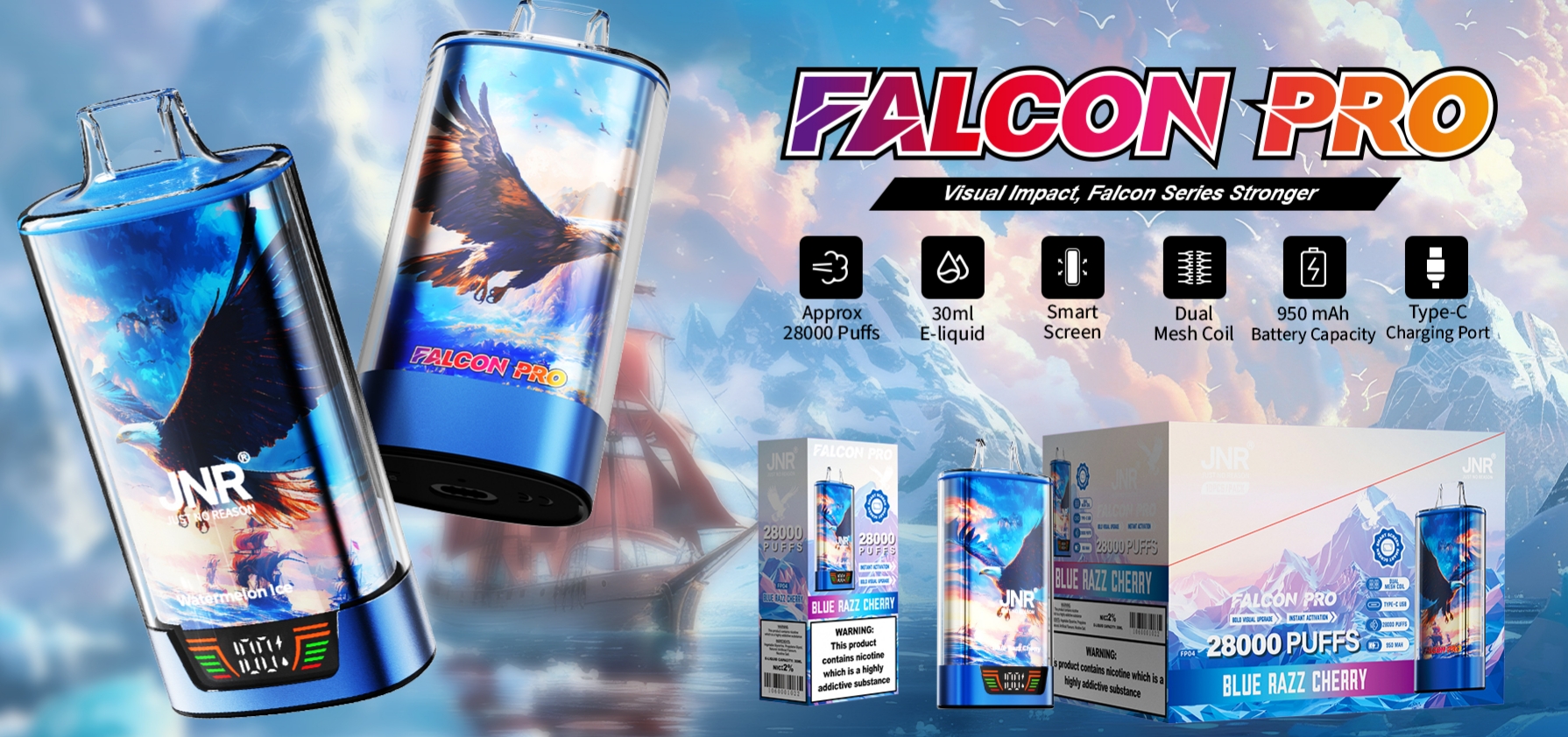 JNR Falcon Pro 28000 Puffs Disposable Vape