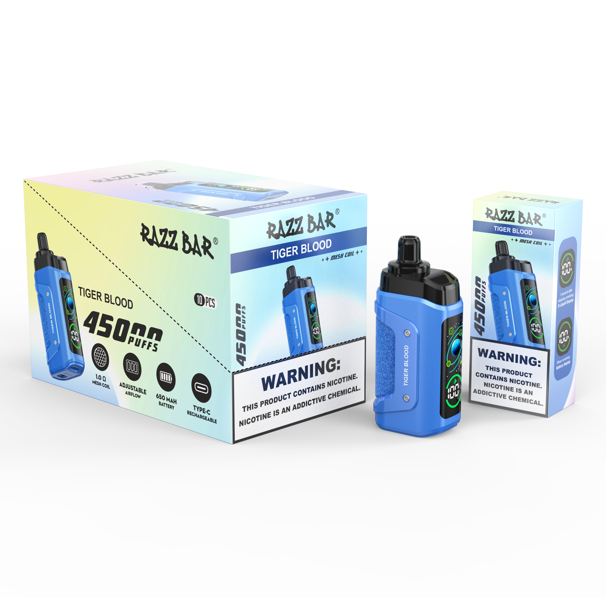 RAZZ BAR 45000 PUFF LED Screen Display Adjustable Airflow 2%5% Nicotine Disposable Vape - Vapo247