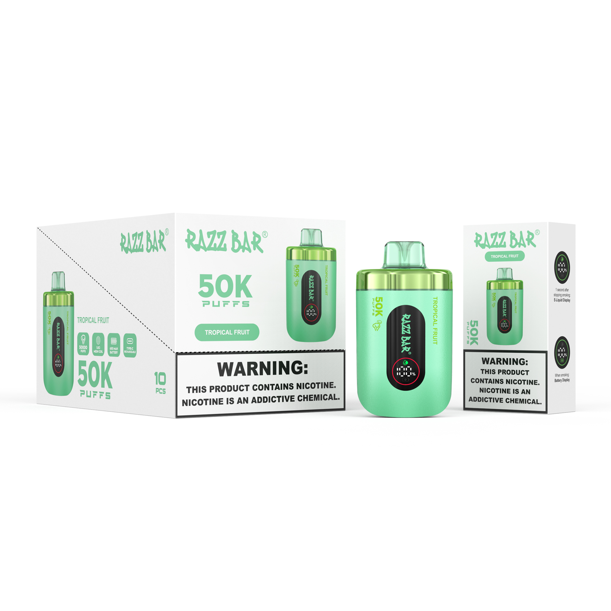 RAZZ BAR 50000 PUFF LED Screen Display 16 Flavors Disposable Vape - Vapo247