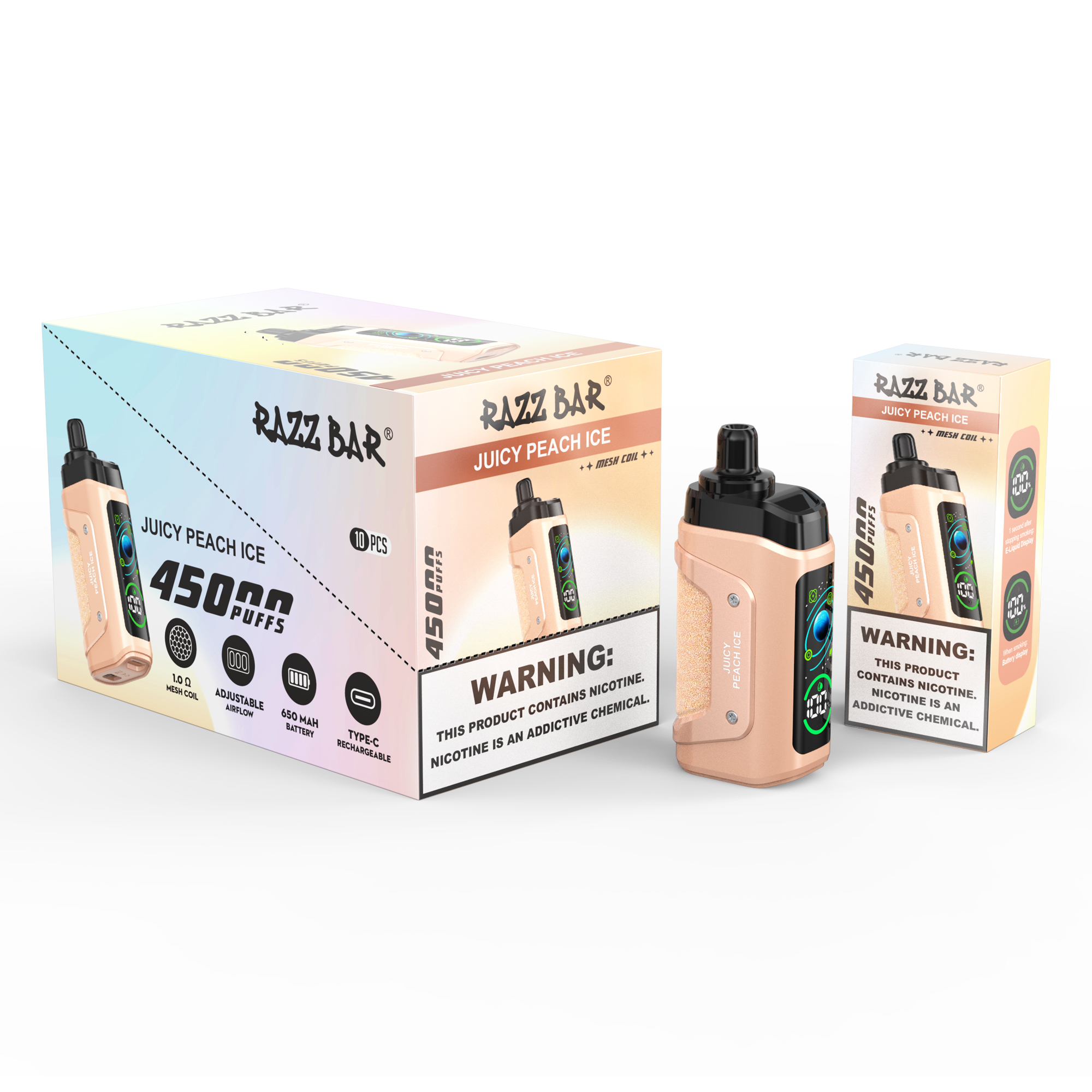 RAZZ BAR 45000 PUFF LED Screen Display Adjustable Airflow 2%5% Nicotine Disposable Vape - Vapo247