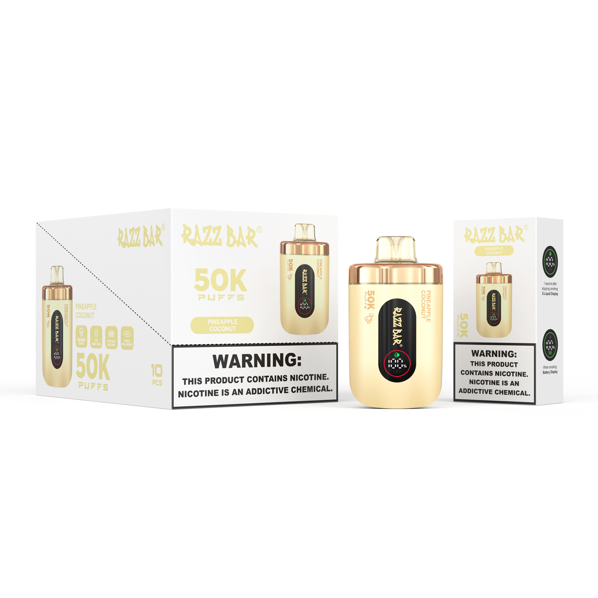 RAZZ BAR 50000 PUFF LED Screen Display 16 Flavors Disposable Vape - Vapo247