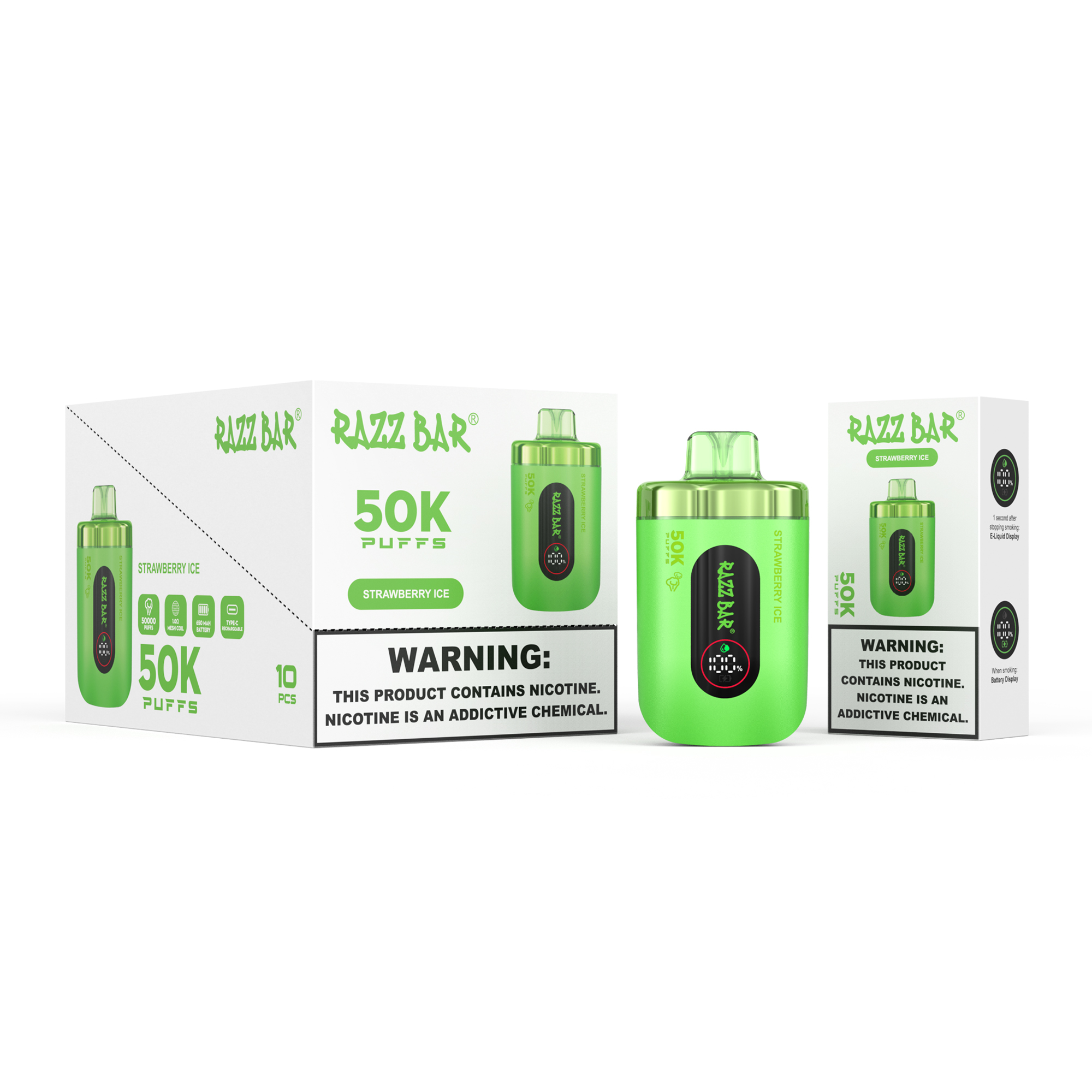 RAZZ BAR 50000 PUFF LED Screen Display 16 Flavors Disposable Vape - Vapo247