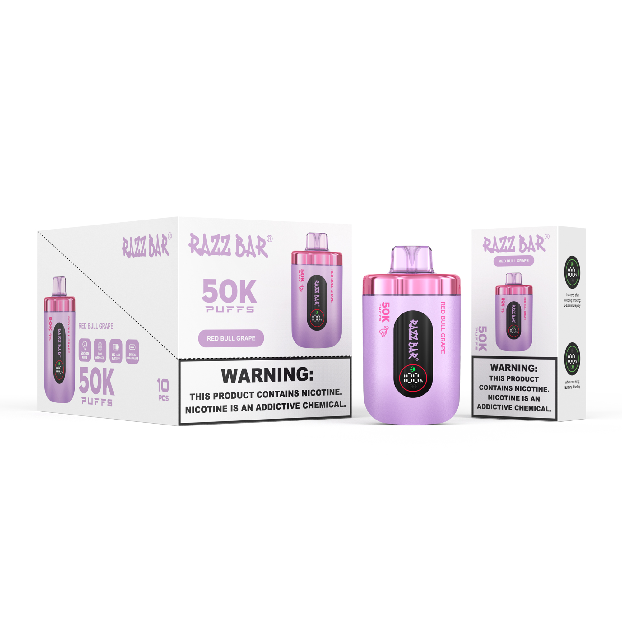 RAZZ BAR 50000 PUFF LED Screen Display 16 Flavors Disposable Vape - Vapo247