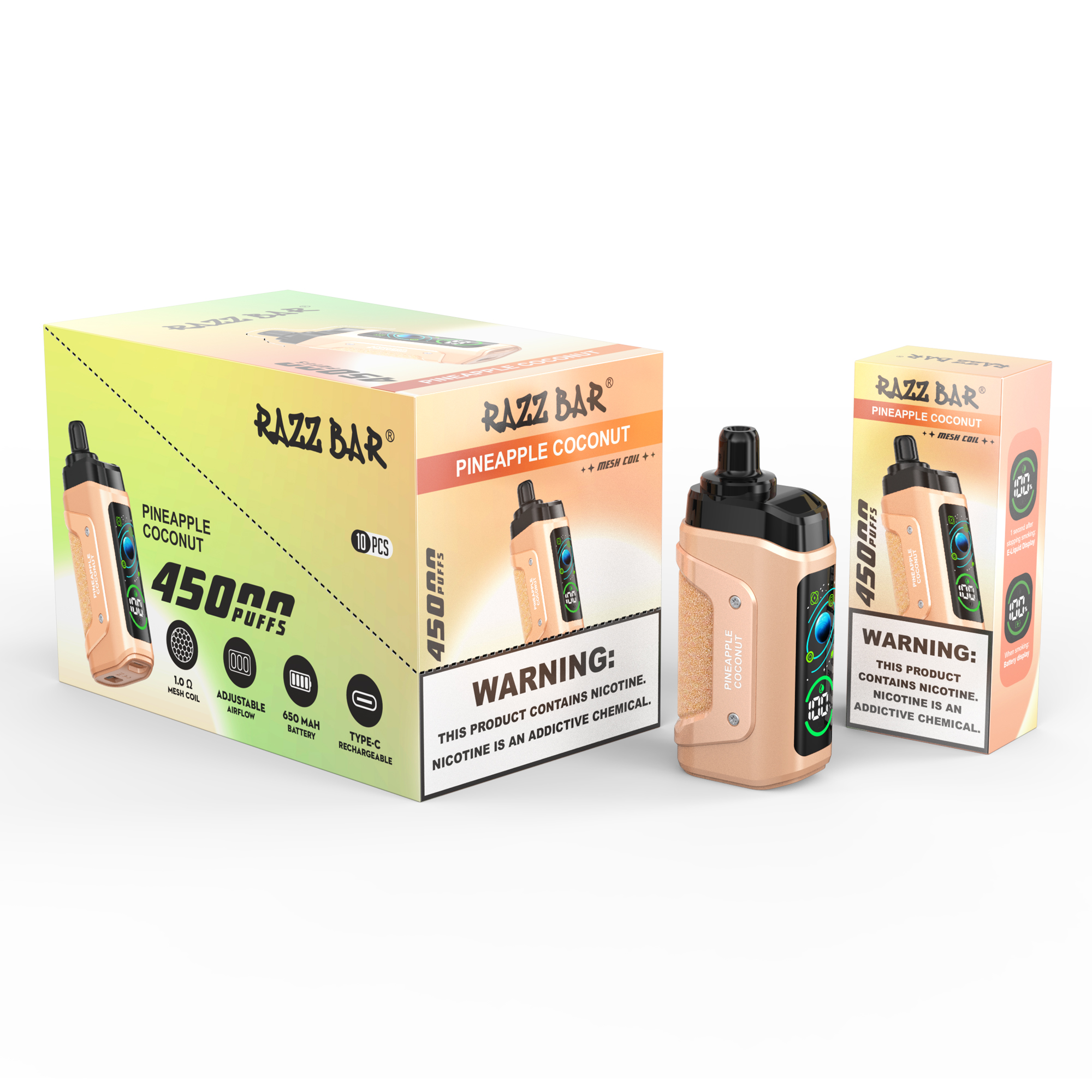 RAZZ BAR 45000 PUFF LED Screen Display Adjustable Airflow 2%5% Nicotine Disposable Vape - Vapo247