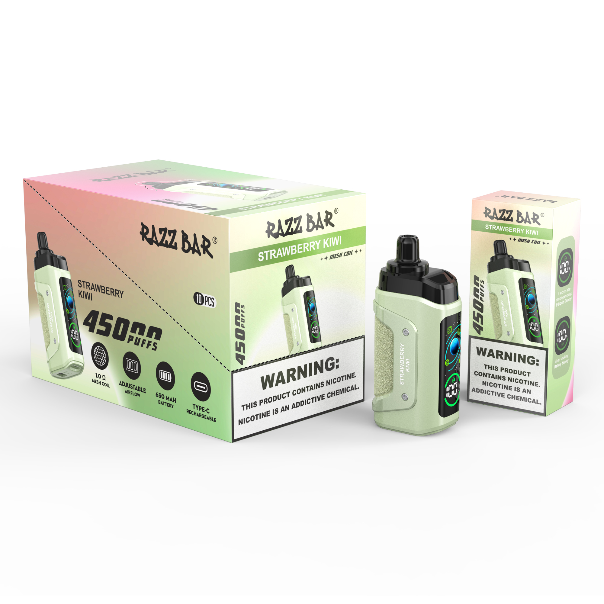 RAZZ BAR 45000 PUFF LED Screen Display Adjustable Airflow 2%5% Nicotine Disposable Vape - Vapo247