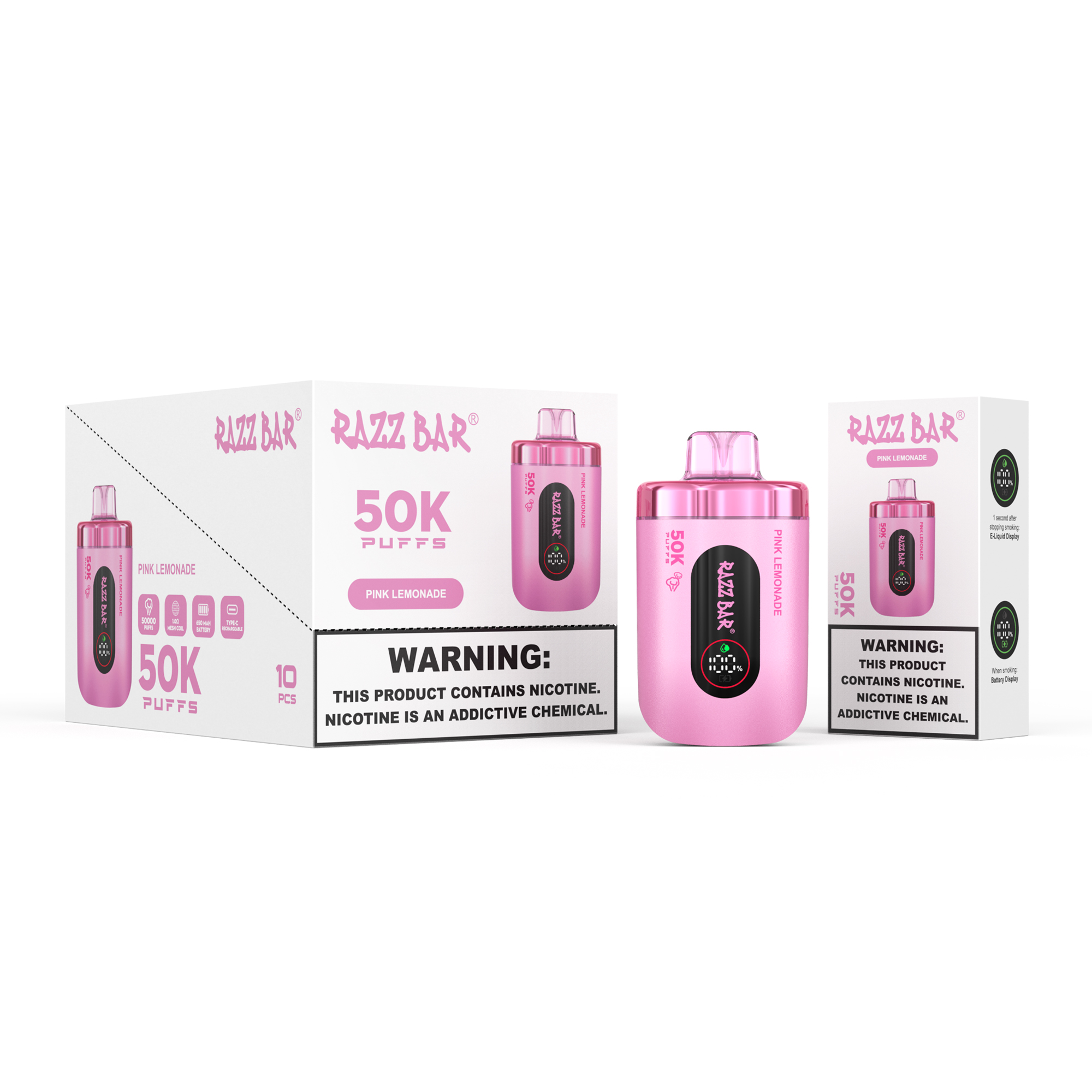 RAZZ BAR 50000 PUFF LED Screen Display 16 Flavors Disposable Vape - Vapo247