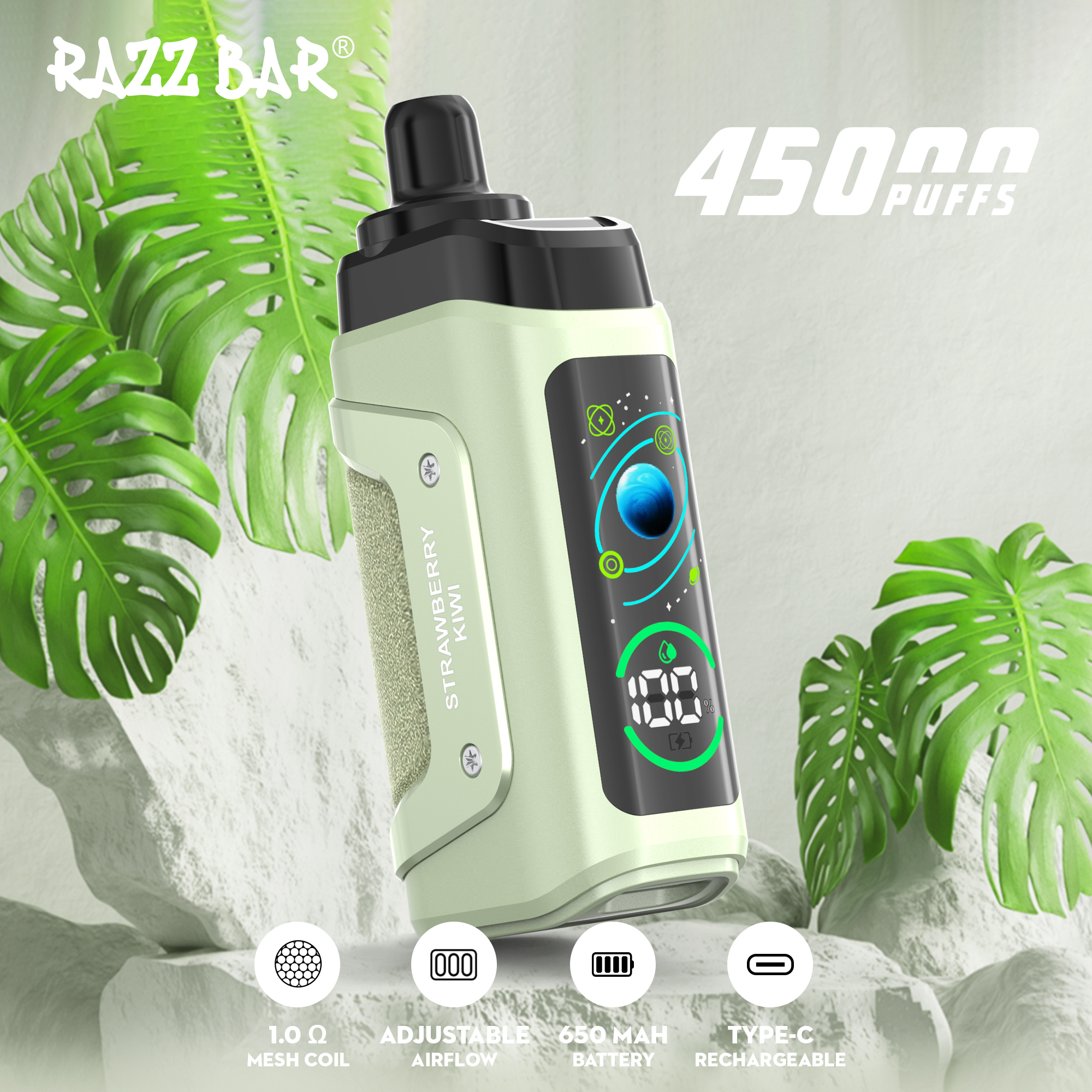 RAZZ BAR 45000 PUFF LED Screen Display Adjustable Airflow 2%5% Nicotine Disposable Vape - Vapo247