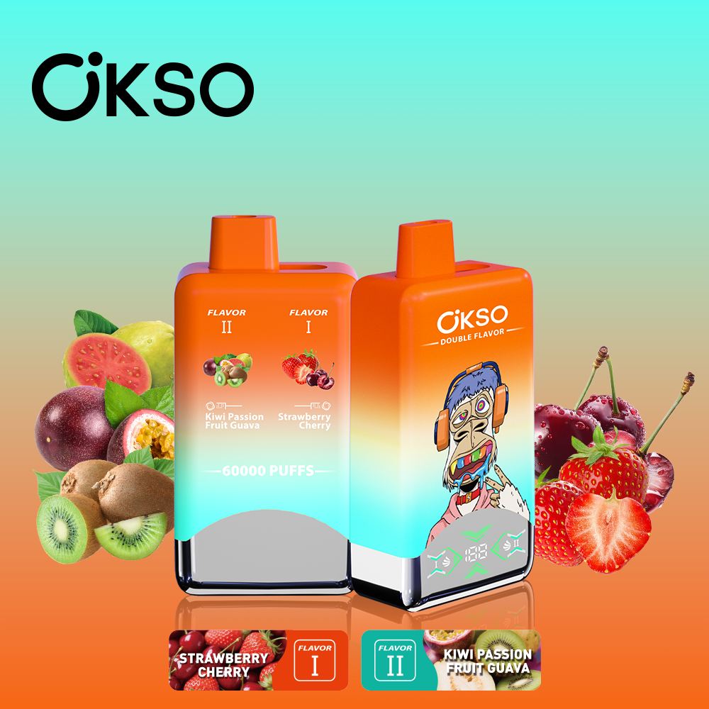 OKSO Double Flavor 60000 Puffs 2-in-1 Flavors LED Screen Disposable Vape - Vapo247