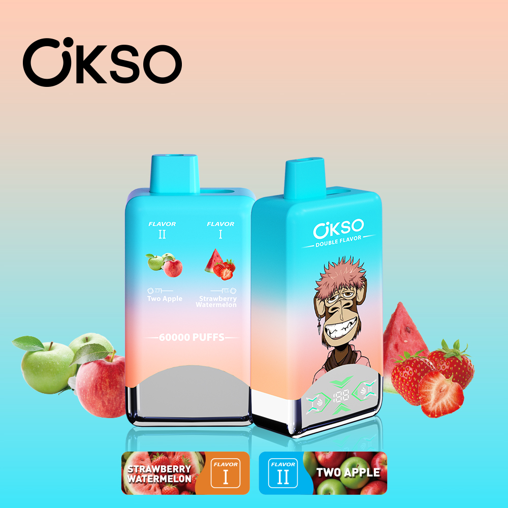 OKSO Double Flavor 60000 Puffs 2-in-1 Flavors LED Screen Disposable Vape - Vapo247