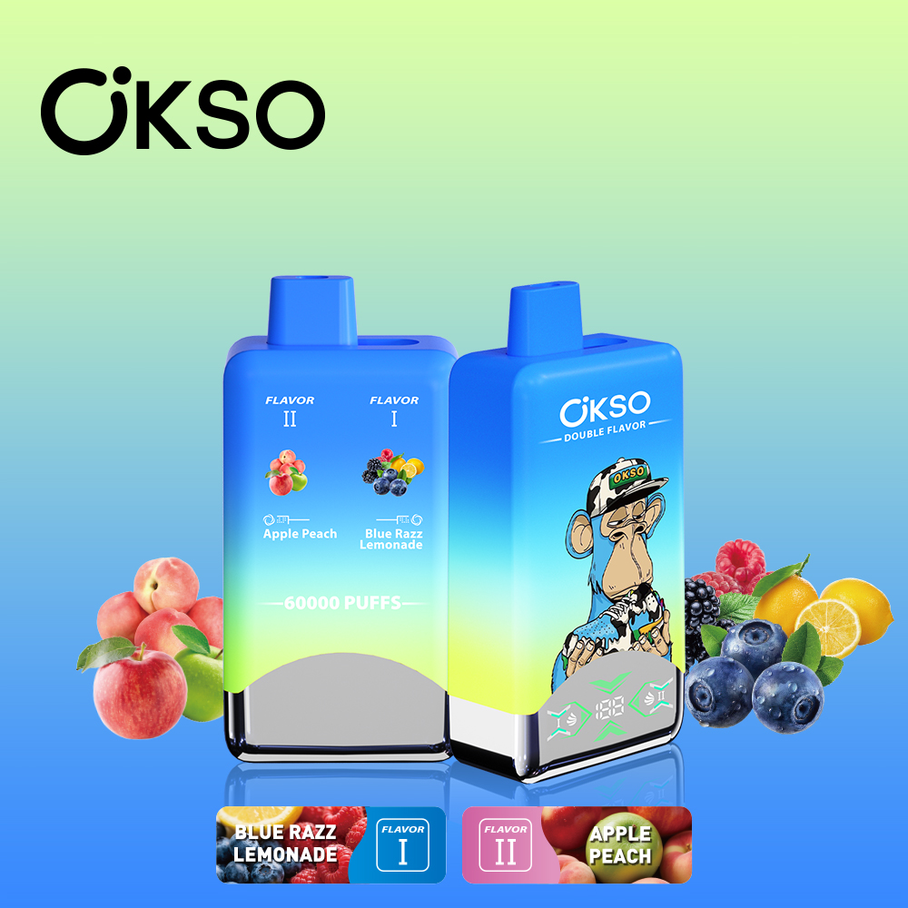 OKSO Double Flavor 60000 Puffs 2-in-1 Flavors LED Screen Disposable Vape - Vapo247