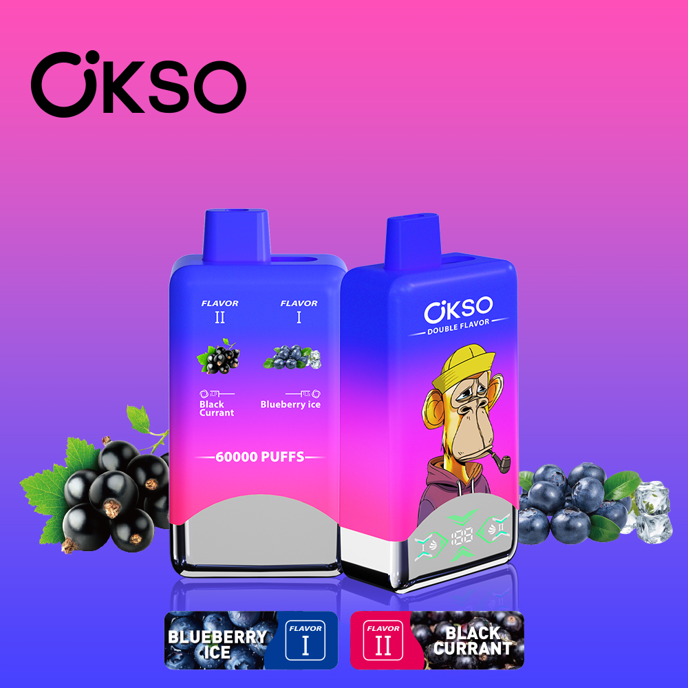 OKSO Double Flavor 60000 Puffs 2-in-1 Flavors LED Screen Disposable Vape - Vapo247