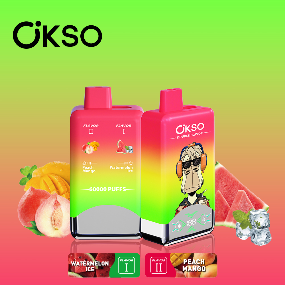OKSO Double Flavor 60000 Puffs 2-in-1 Flavors LED Screen Disposable Vape - Vapo247