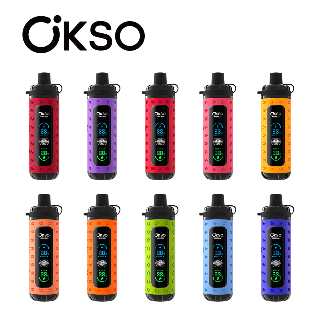 OKSO Shisha Max 40000 Puffs Adjustable Airflow Hookah Style LED Screen Childproof Lock Disposable Vape - Vapo247