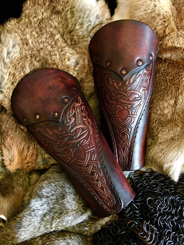 The Asmund Deluxe Leather Vambraces