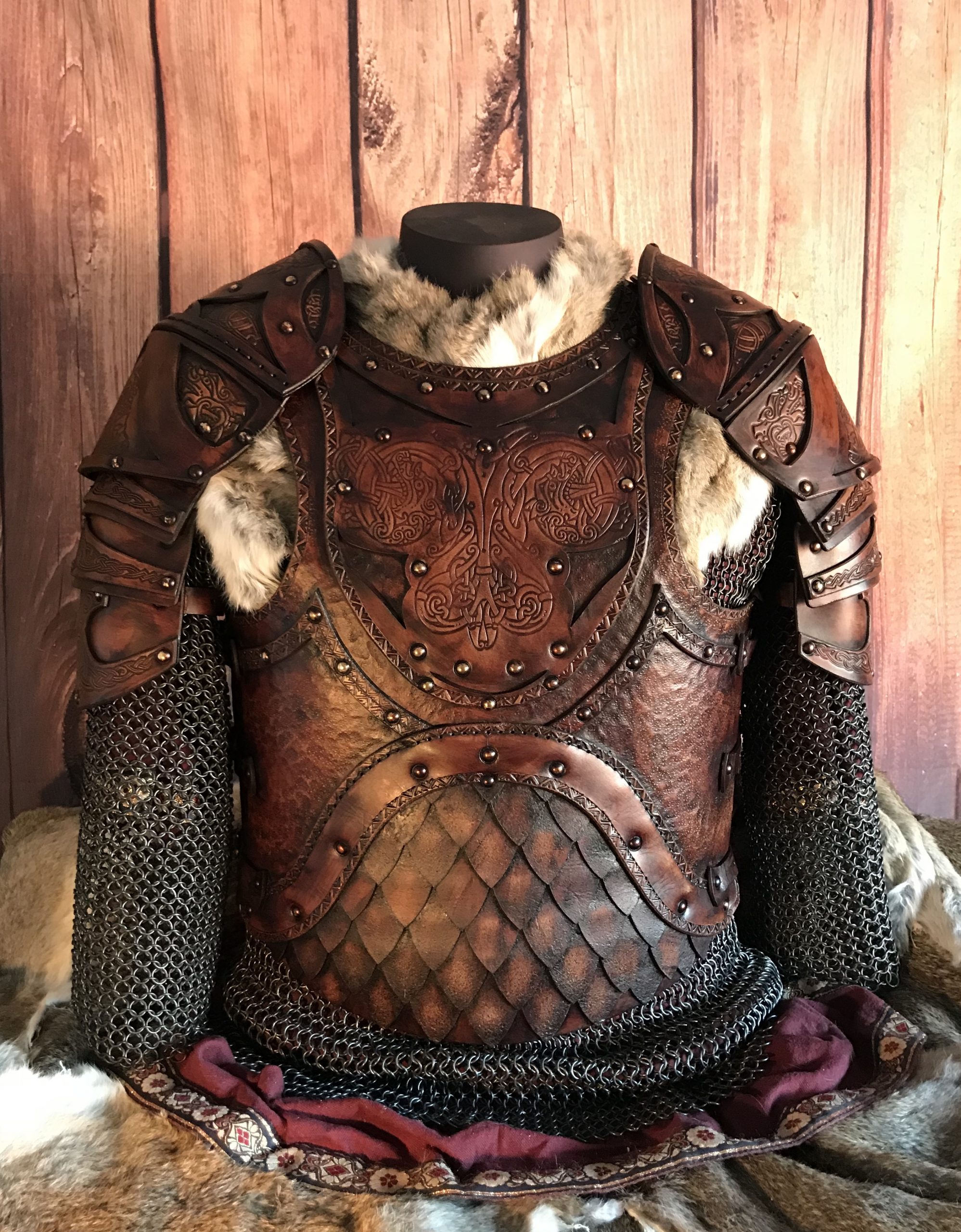 The Odinson Leather Body and Shoulders Larp Leather Armour