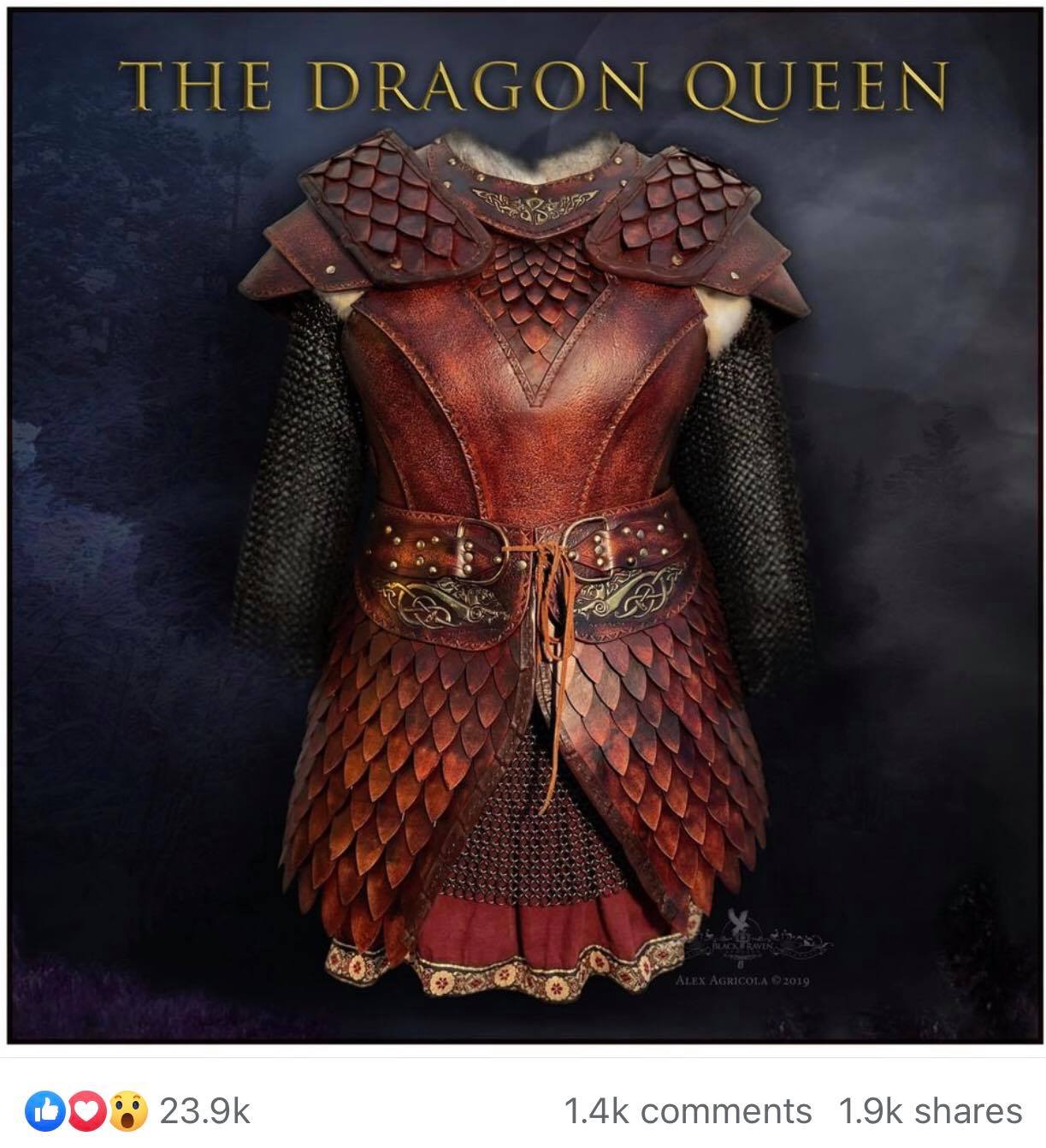 Limited Edition Dragon Queen Body Armour And Battle Skirt
