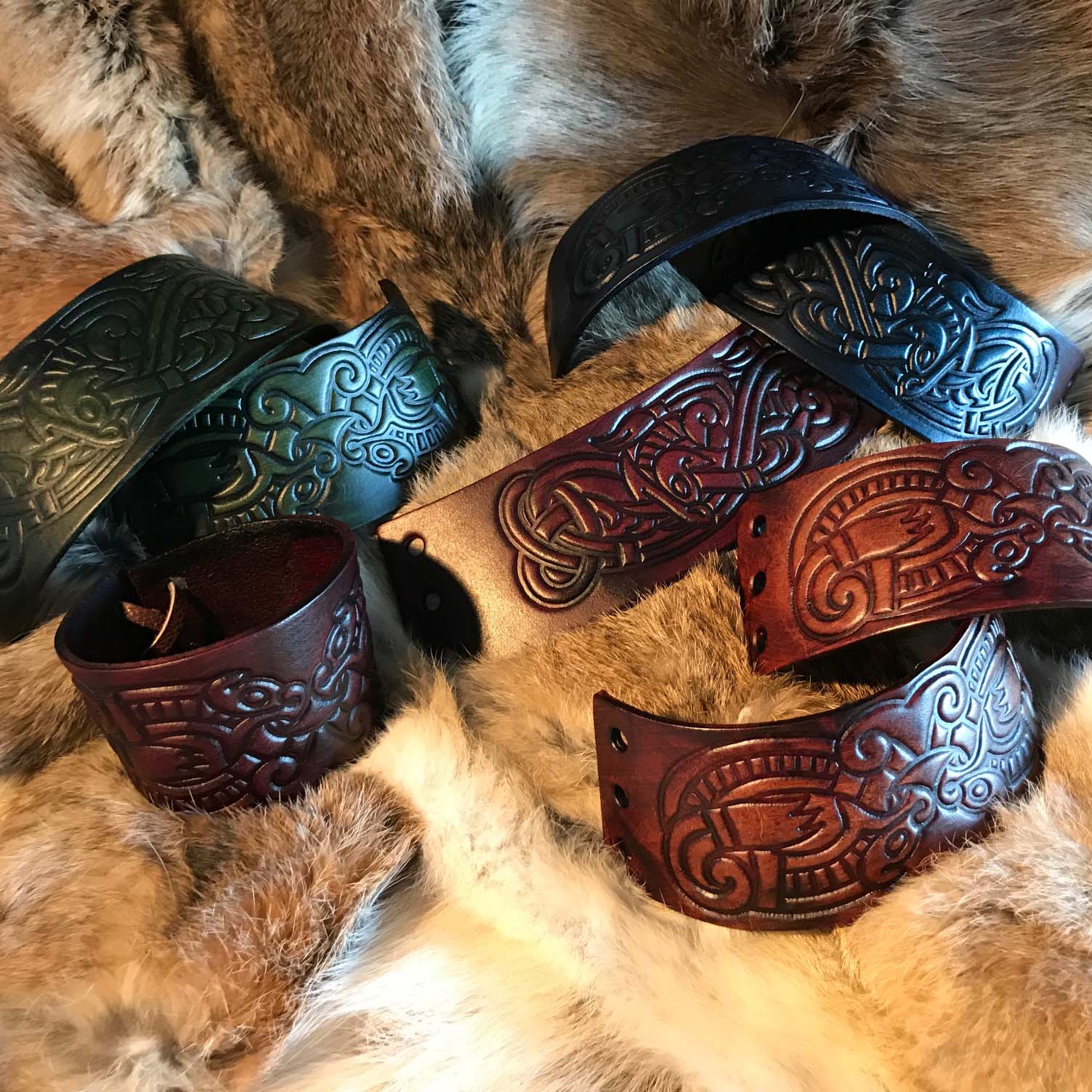 Viking Leather Cuffs - For LARP or Cosplay
