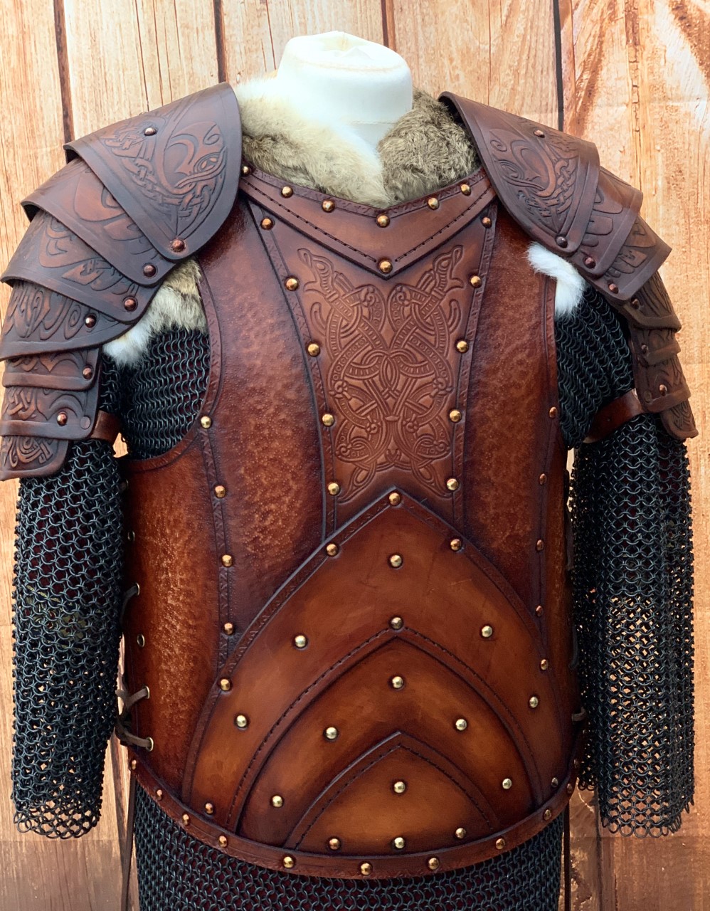 J?rmungandr LARP Leather Body with Shoulders