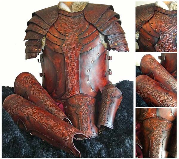 Vendel Raven Full Set Leather LARP Armour
