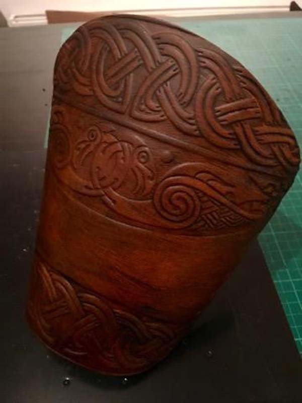 Huginn and Muninn LARP Leather Vambraces