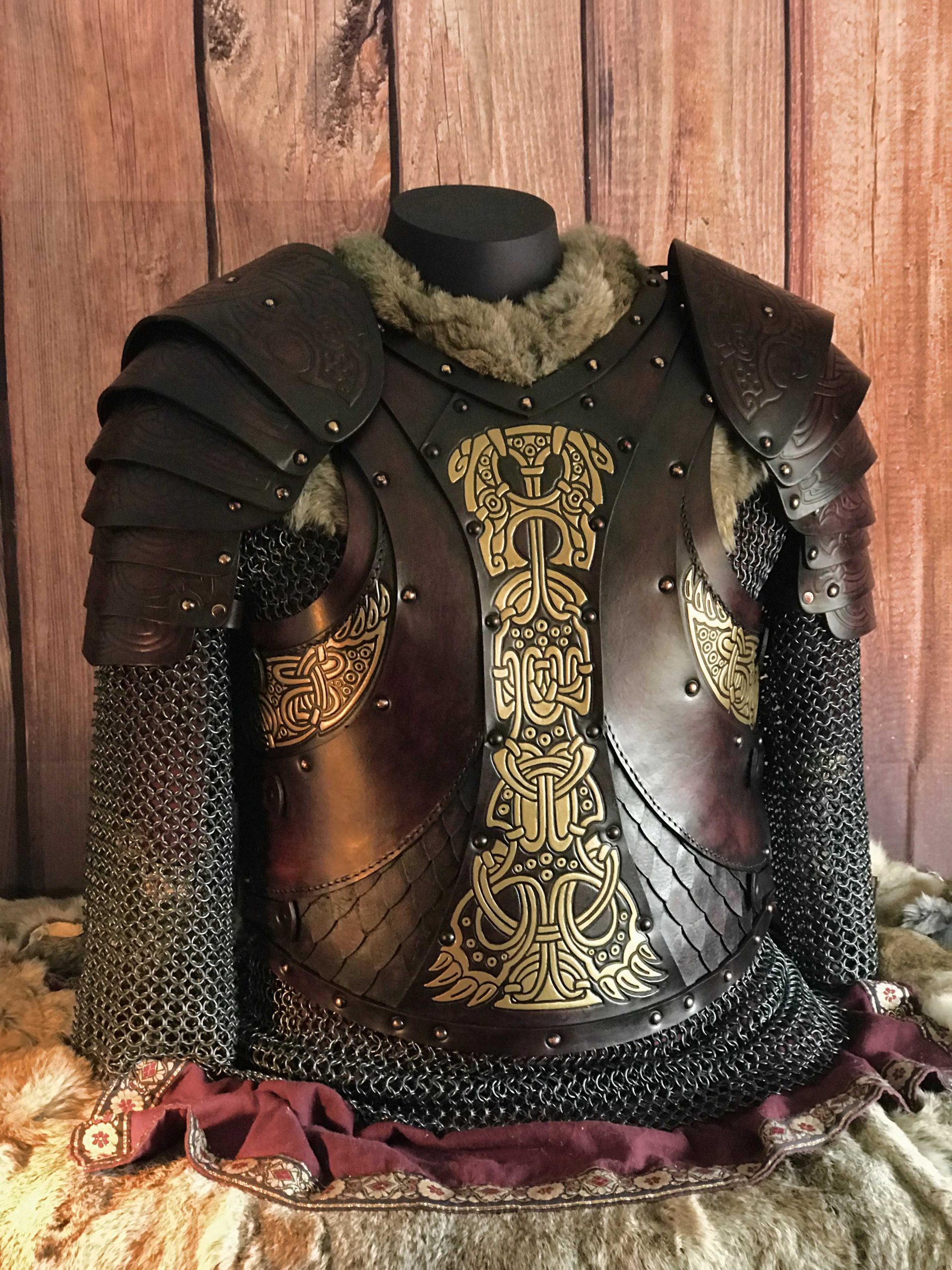 The Gunnar Scaled LARP Leather Body Armour