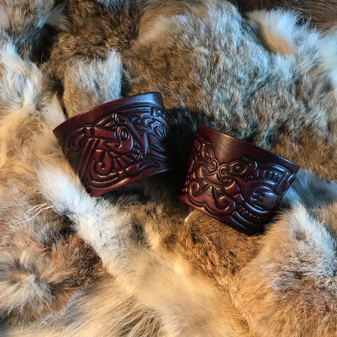 Viking Leather Cuffs - For LARP or Cosplay