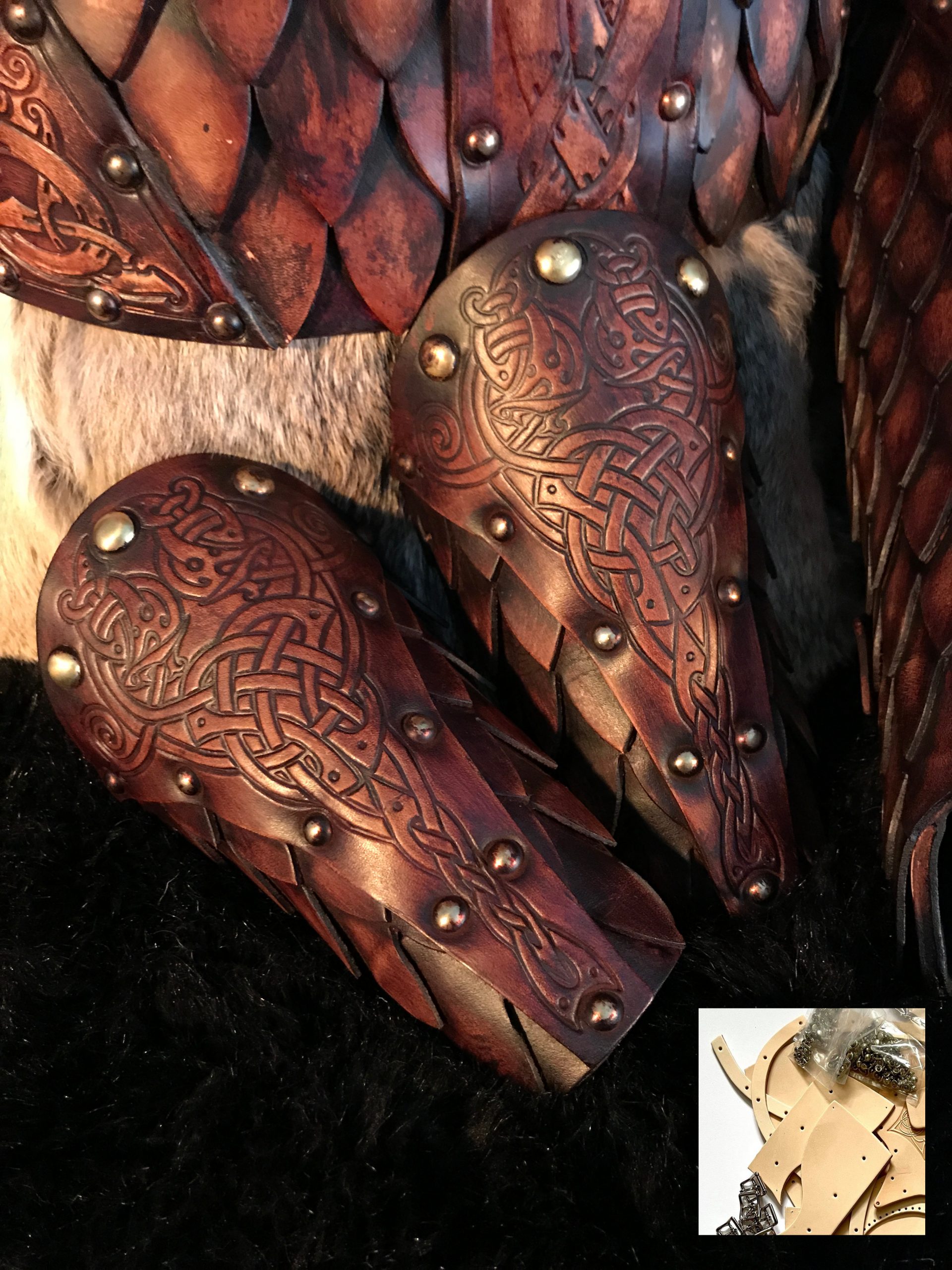 Sigrun Leather Vambraces Kit