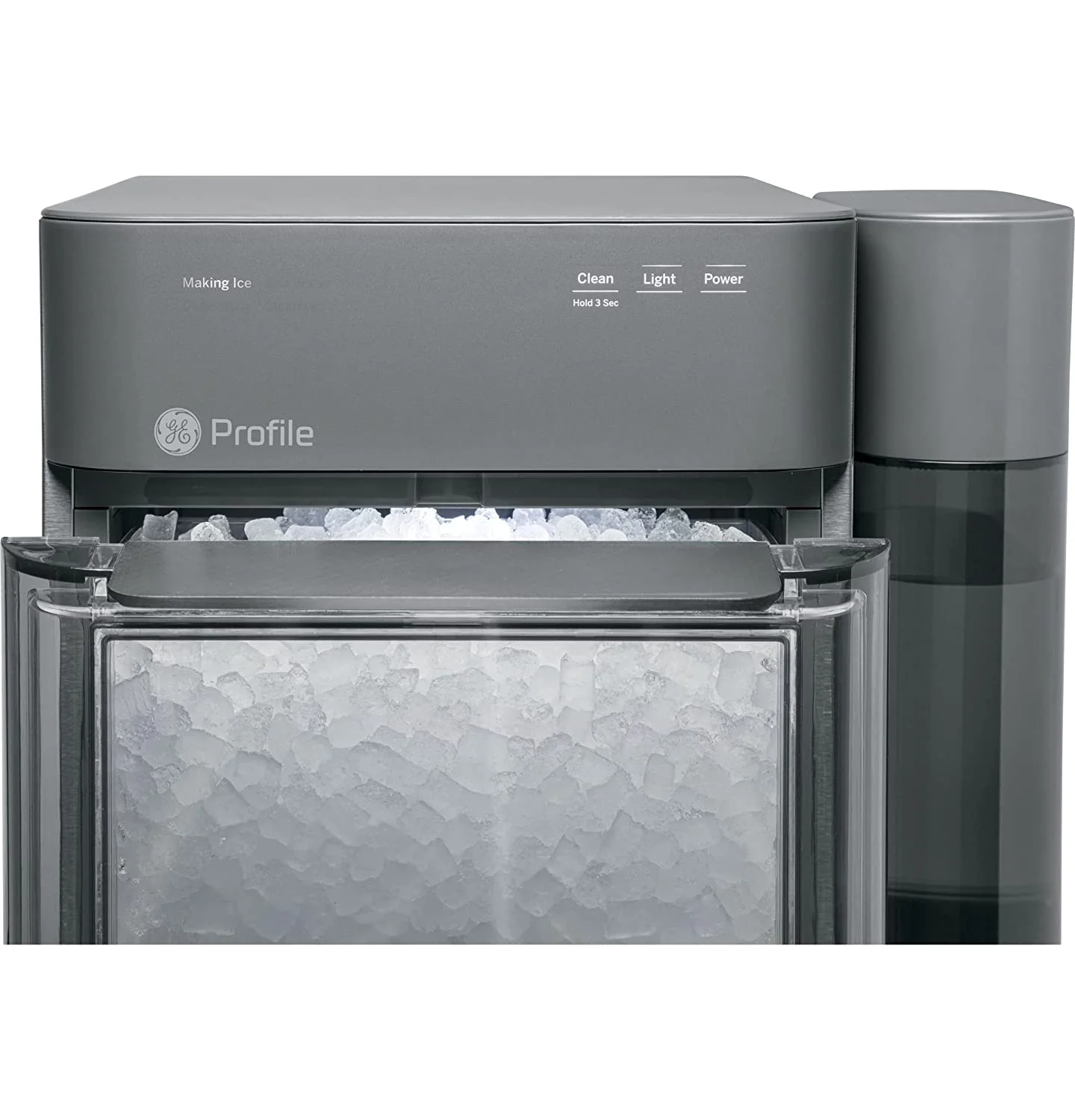 Countertop Nugget Ice Maker | Ice Machine with WiFi Connectivity | Smart Home Kitchen Essentials | Black Stainless