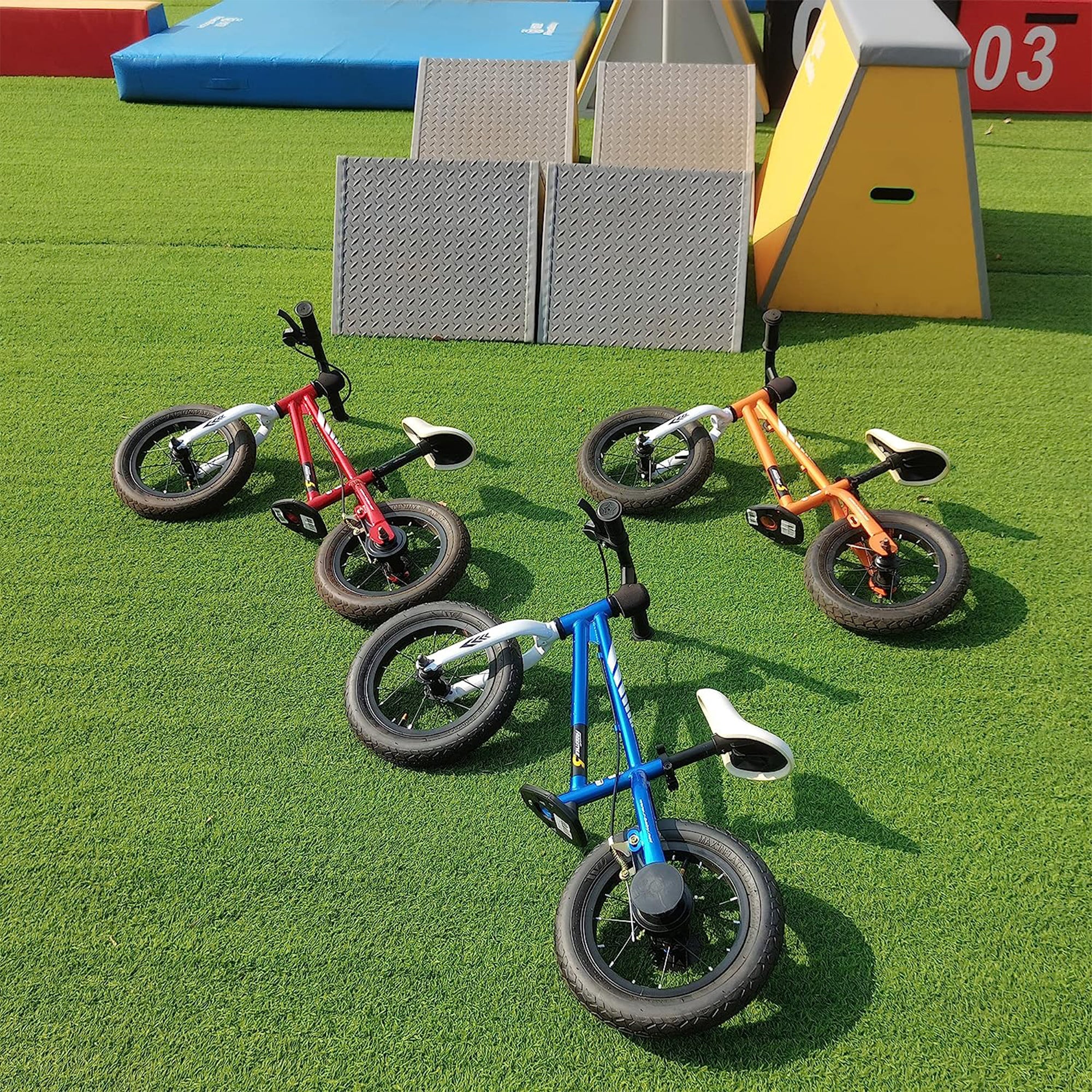 12 Balance Bike with Handbrakes for Kids Ages 2 to 5, Red