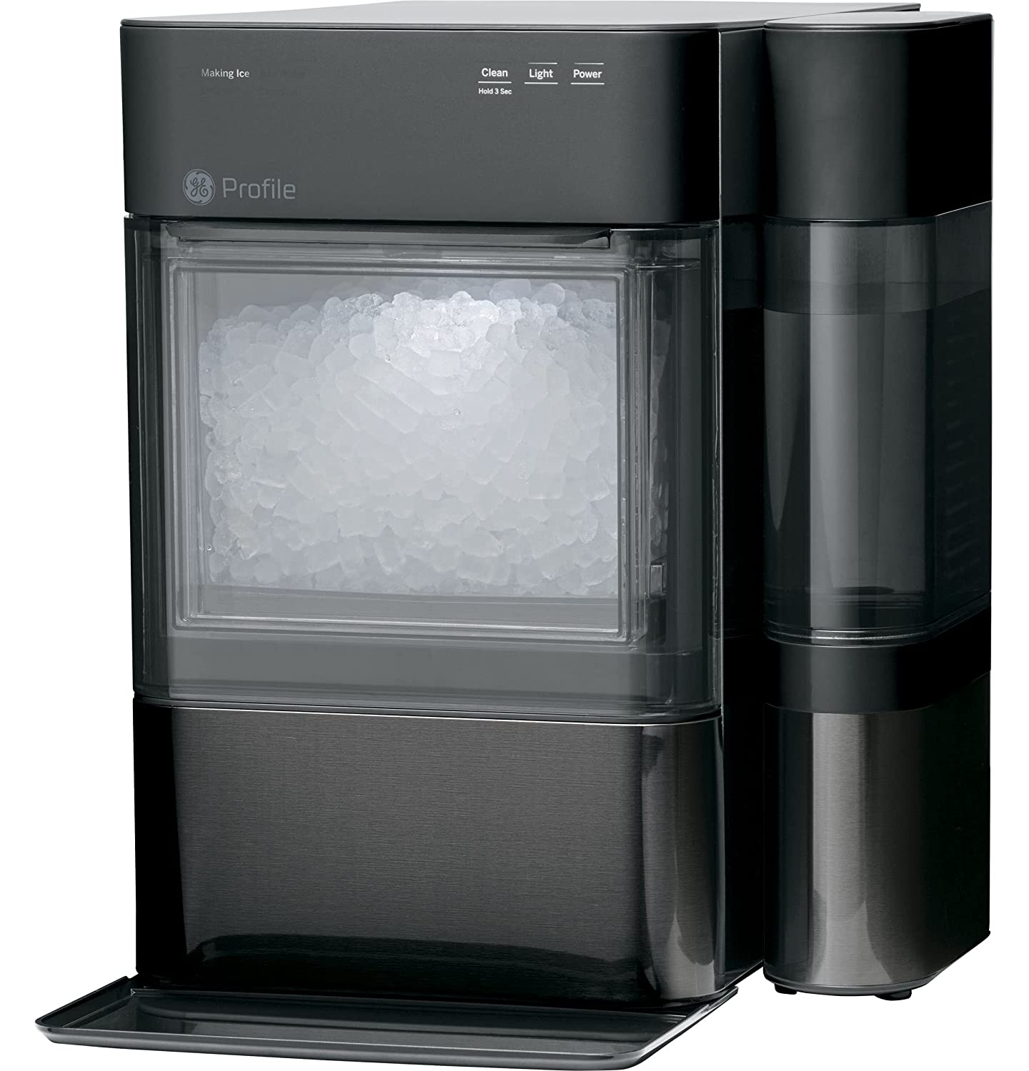 Profile Opal 2.0 | Countertop Nugget Ice Maker | Ice Machine with WiFi Connectivity | Smart Home Kitchen Essentials | Black Stainless