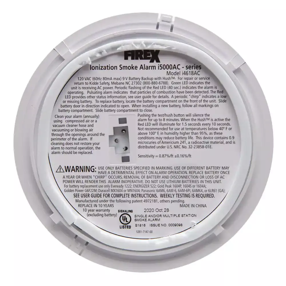 Kidde i4618 4-Pack Hardwired Smoke Alarm with Ionization Sensor, 120V AC, 9V Battery Backup