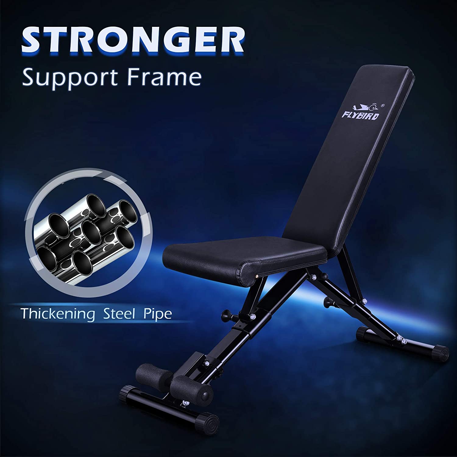 Weight Bench, Adjustable Strength Training Bench for Full Body Workout